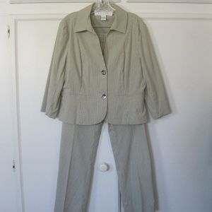 Doncaster 2-piece jacket/pants, tan, Sz 12